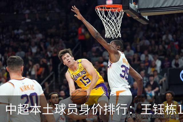 中超本土球员身价排行：王钰栋180万欧第一，李昊翻倍暴涨40万欧